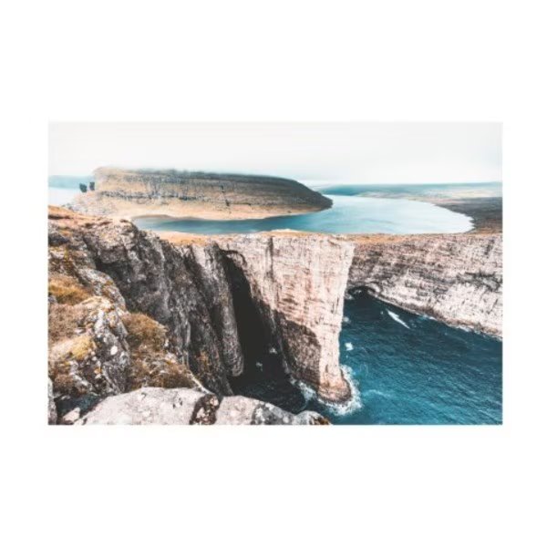 Philippe Sainte Laudy 'Sorvagsvatn Cliffs' Canvas Art, 12x19, Trademark Fine Art, Mfr#: PSL01366-C1219GG